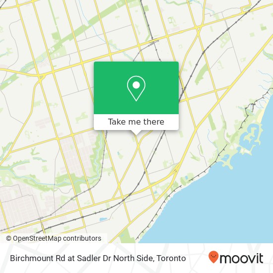 Birchmount Rd at Sadler Dr North Side map