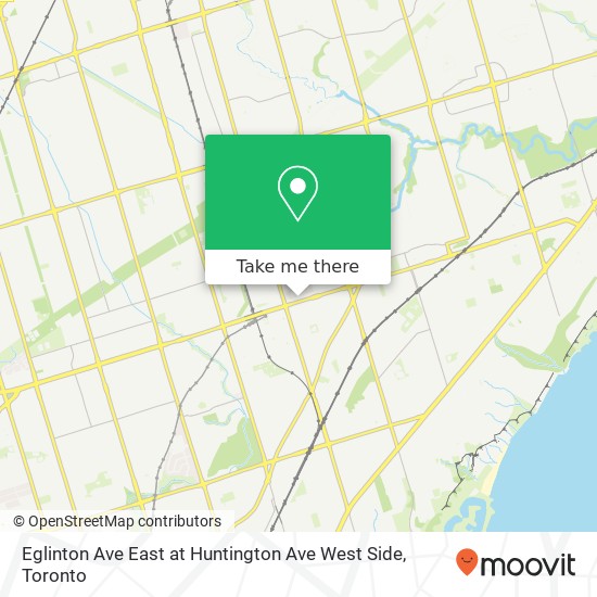 Eglinton Ave East at Huntington Ave West Side map