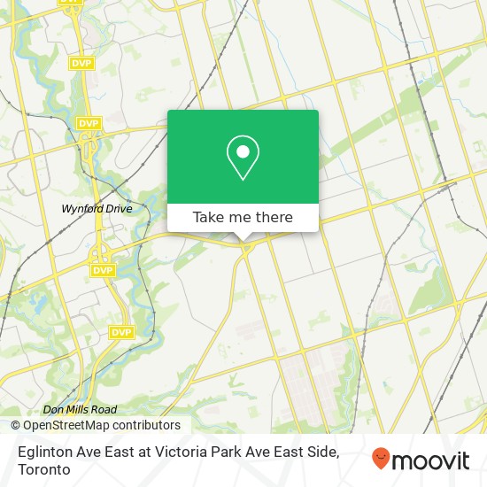 Eglinton Ave East at Victoria Park Ave East Side map