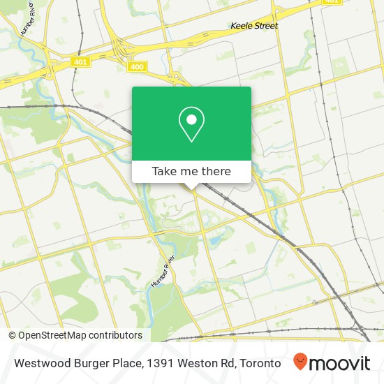 Westwood Burger Place, 1391 Weston Rd plan