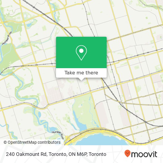 240 Oakmount Rd, Toronto, ON M6P map