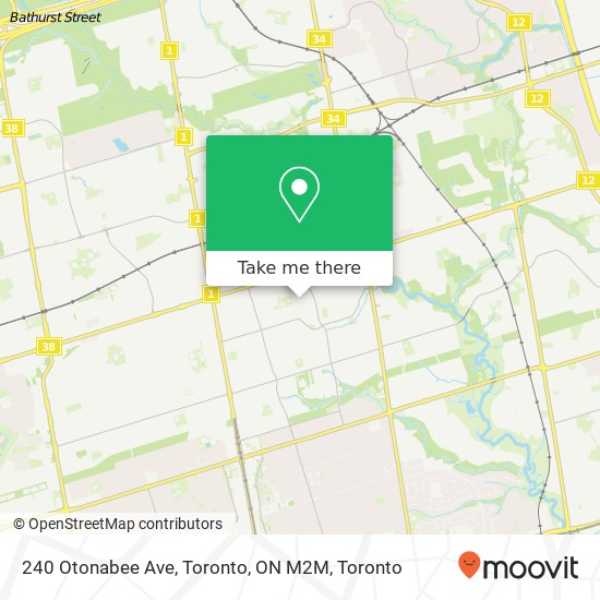 240 Otonabee Ave, Toronto, ON M2M map