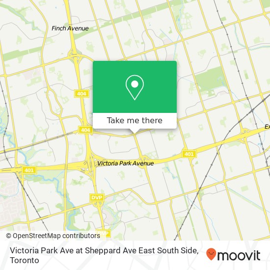 Victoria Park Ave at Sheppard Ave East South Side map