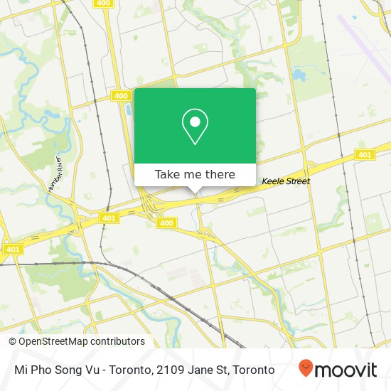 Mi Pho Song Vu - Toronto, 2109 Jane St plan