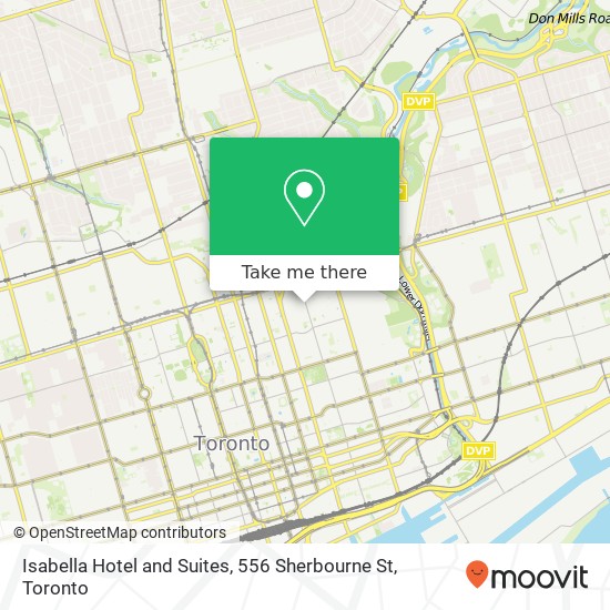 Isabella Hotel and Suites, 556 Sherbourne St map