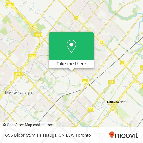 655 Bloor St, Mississauga, ON L5A map