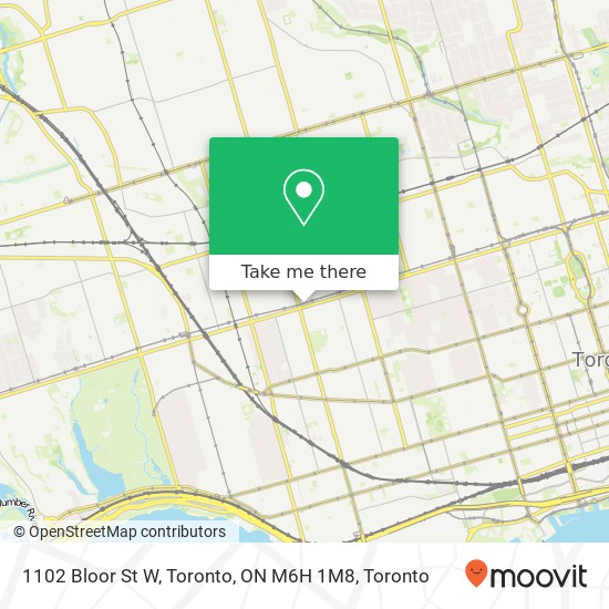 1102 Bloor St W, Toronto, ON M6H 1M8 map
