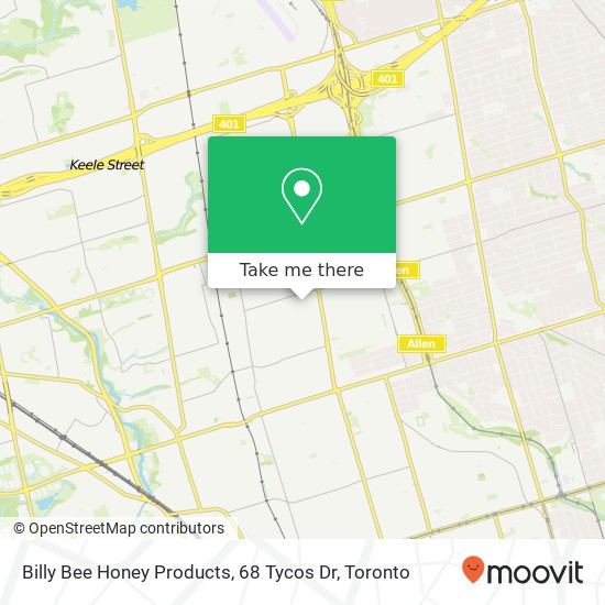 Billy Bee Honey Products, 68 Tycos Dr map