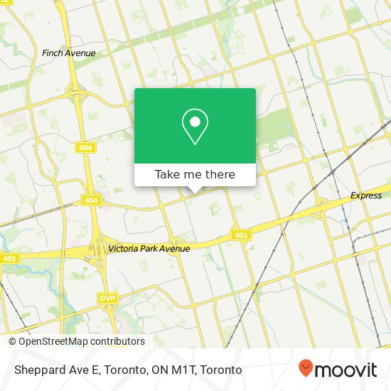 Sheppard Ave E, Toronto, ON M1T map