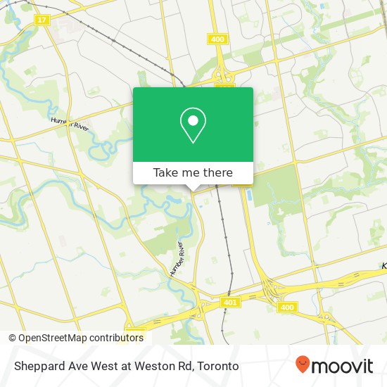Sheppard Ave West at Weston Rd map
