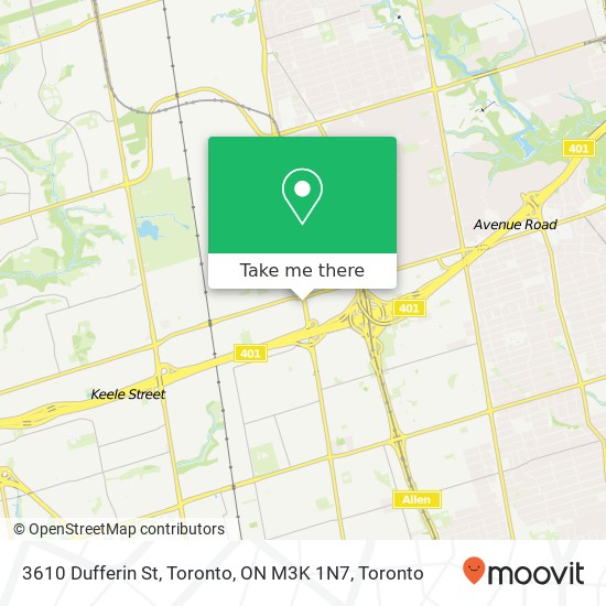 3610 Dufferin St, Toronto, ON M3K 1N7 map