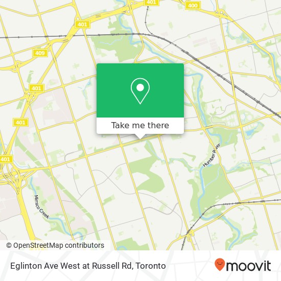 Eglinton Ave West at Russell Rd plan