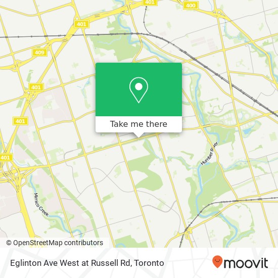 Eglinton Ave West at Russell Rd map