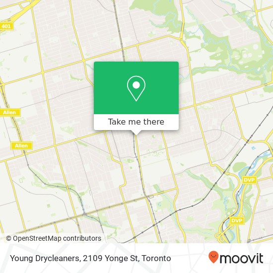 Young Drycleaners, 2109 Yonge St plan