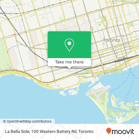 La Bella Sole, 100 Western Battery Rd map