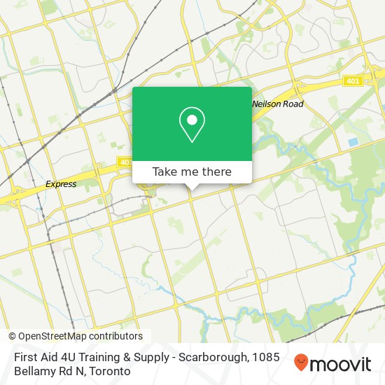 First Aid 4U Training & Supply - Scarborough, 1085 Bellamy Rd N map