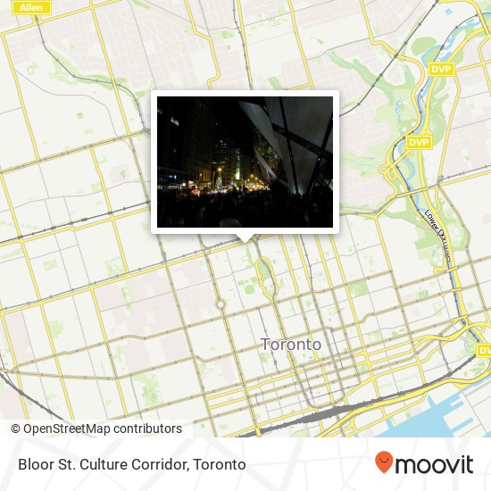 Bloor St. Culture Corridor map