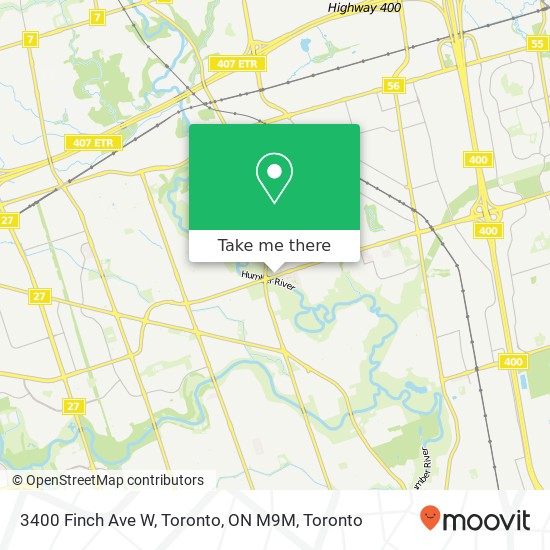 3400 Finch Ave W, Toronto, ON M9M map