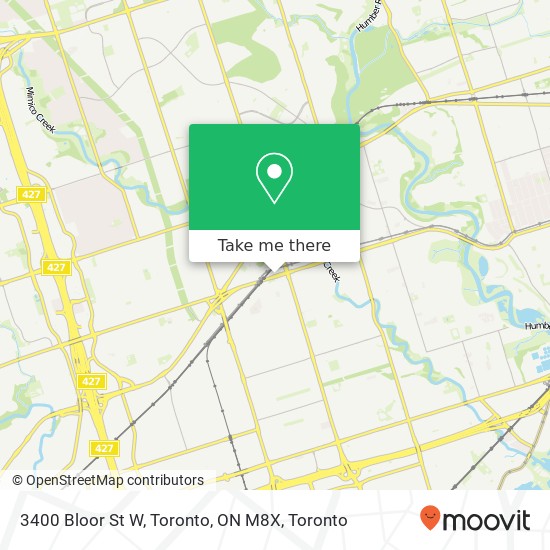 3400 Bloor St W, Toronto, ON M8X map