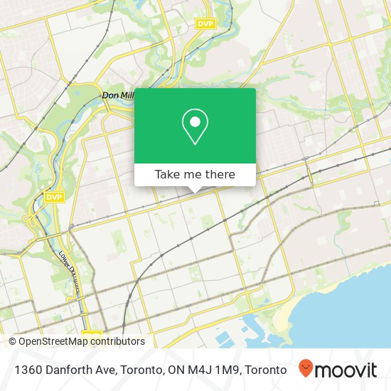 1360 Danforth Ave, Toronto, ON M4J 1M9 map
