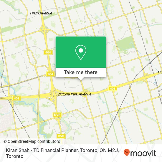 Kiran Shah - TD Financial Planner, Toronto, ON M2J map