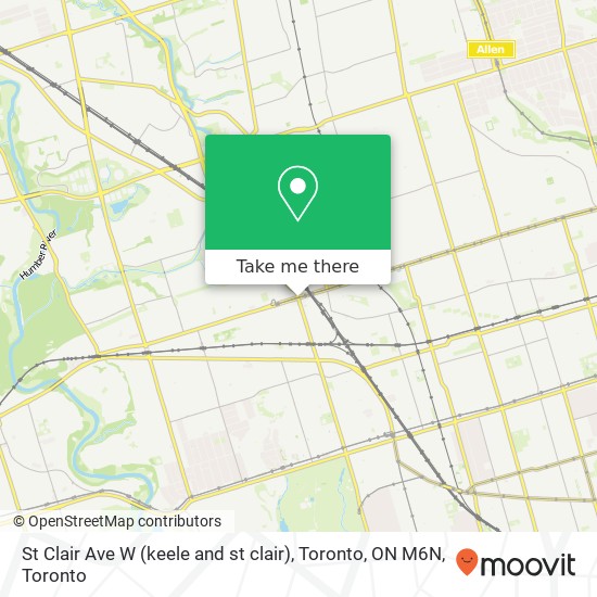 St Clair Ave W (keele and st clair), Toronto, ON M6N map