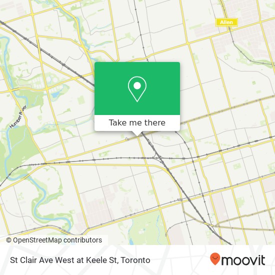 St Clair Ave West at Keele St map