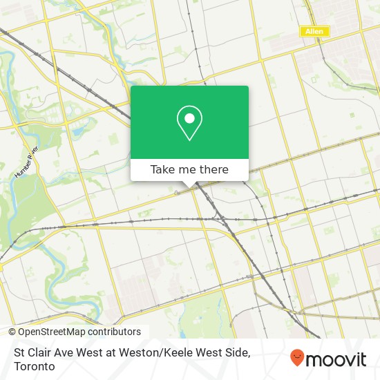 St Clair Ave West at Weston / Keele West Side map