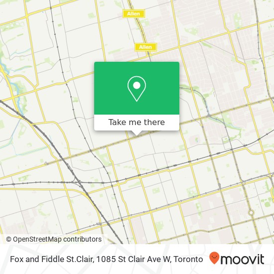 Fox and Fiddle St.Clair, 1085 St Clair Ave W map