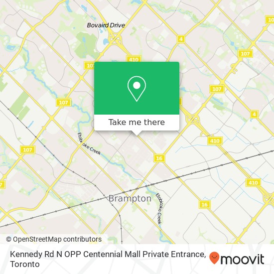 Kennedy Rd N OPP Centennial Mall Private Entrance map