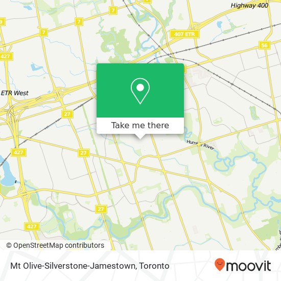 Mt Olive-Silverstone-Jamestown map