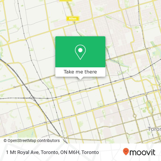 1 Mt Royal Ave, Toronto, ON M6H map