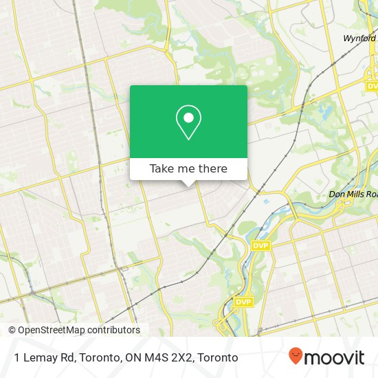 1 Lemay Rd, Toronto, ON M4S 2X2 map