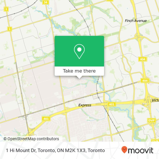 1 Hi Mount Dr, Toronto, ON M2K 1X3 map