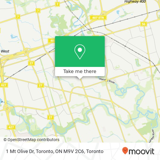 1 Mt Olive Dr, Toronto, ON M9V 2C6 map