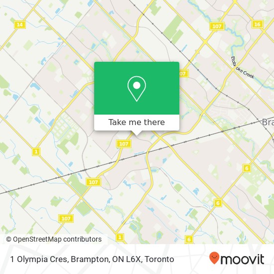 1 Olympia Cres, Brampton, ON L6X map