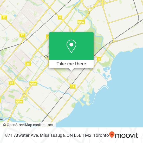 871 Atwater Ave, Mississauga, ON L5E 1M2 map