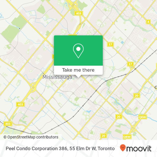 Peel Condo Corporation 386, 55 Elm Dr W map