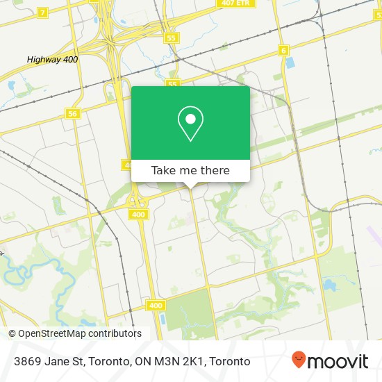 3869 Jane St, Toronto, ON M3N 2K1 map