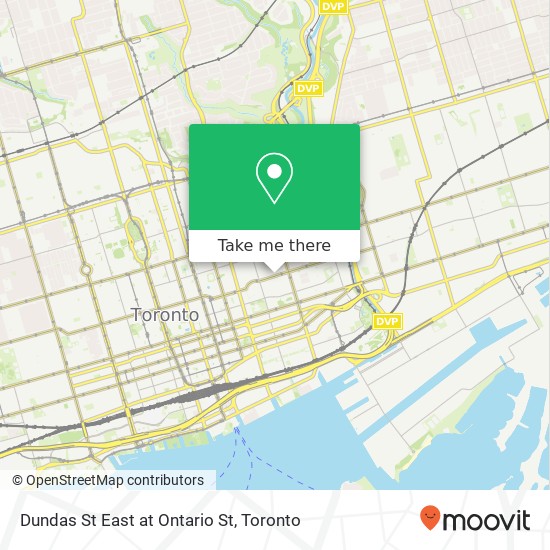 Dundas St East at Ontario St map