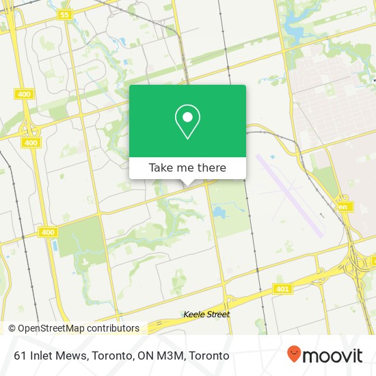 61 Inlet Mews, Toronto, ON M3M map