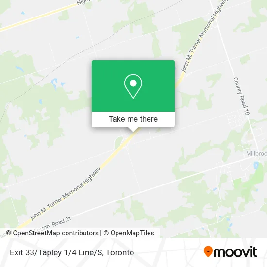 Exit 33/Tapley 1/4 Line/S map