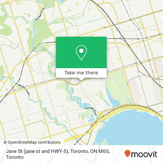 Jane St (jane st and HWY-5), Toronto, ON M6S map