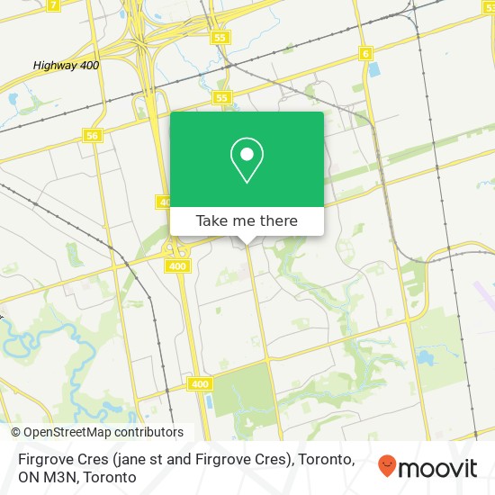 Firgrove Cres (jane st and Firgrove Cres), Toronto, ON M3N map