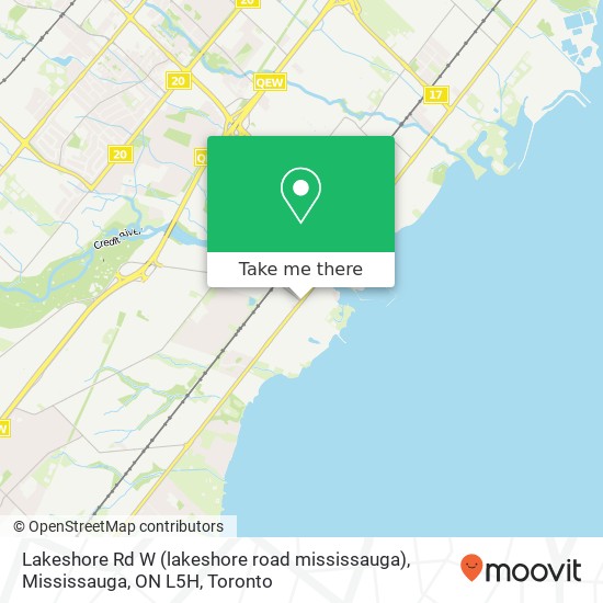 Lakeshore Rd W (lakeshore road mississauga), Mississauga, ON L5H map