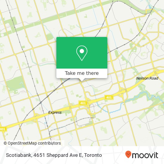 Scotiabank, 4651 Sheppard Ave E map