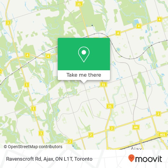 Ravenscroft Rd, Ajax, ON L1T map