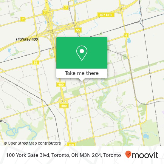 100 York Gate Blvd, Toronto, ON M3N 2C4 map