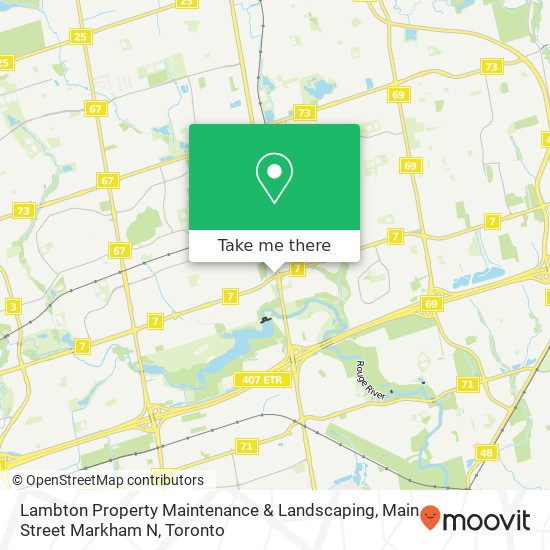 Lambton Property Maintenance & Landscaping, Main Street Markham N map