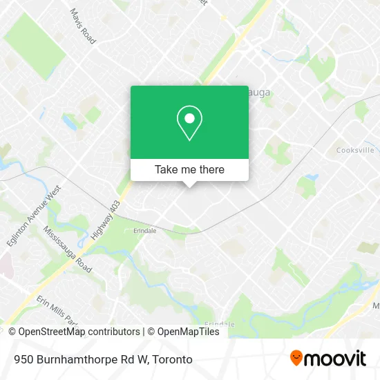 950 Burnhamthorpe Rd W map